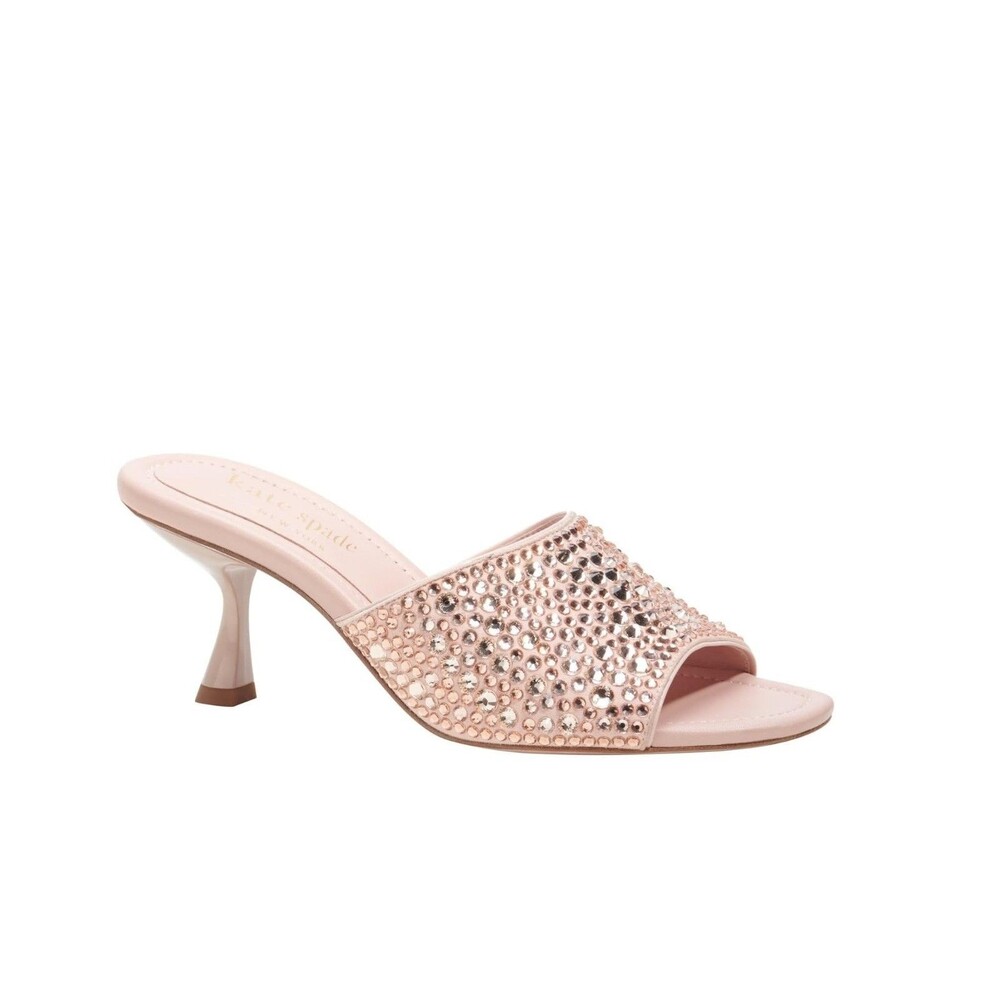 Kate Spade Womens 8.5 B Mochi Pink Malibu Crystal High Heels DISPLAY RG4